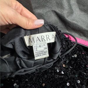 Marra Elegant Black Sequin Prom Dress